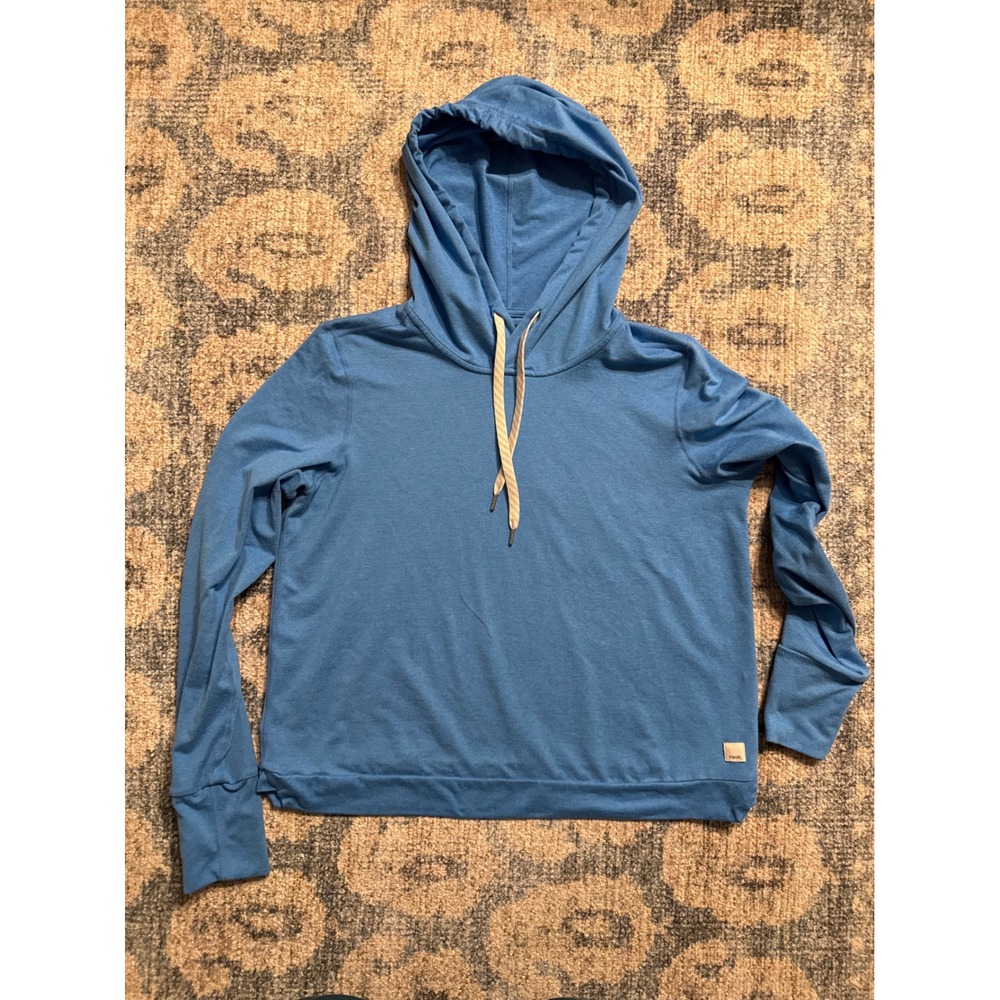 Vuori Halo Essential Hoodie Baltic Heather Size Small Excellent Condition